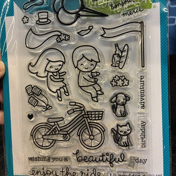 Lawn Fawn Stamps and Dies Bicycle Built for You - Picture 2 of 3